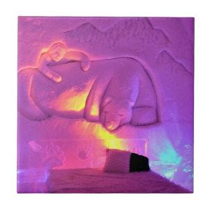 Polar Bear Room im Hotel de Glace, Quebec, Kanada Fliese