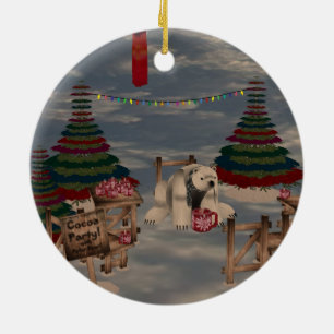 Polar Bear Round Ornament