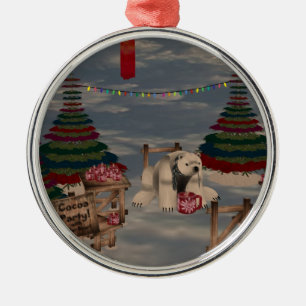 Polar Bear Round Ornament