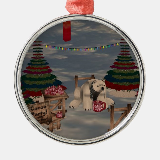 Polar Bear Round Ornament (Vorne)