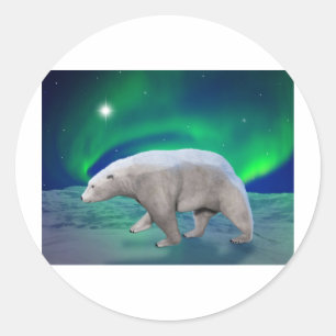 Polar Bear Runder Aufkleber