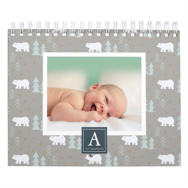 Polar Bear Saisonaler Hintergrund Foto Kalender (Titelbild)