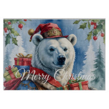 Polar Bear Santa Christmas Design
