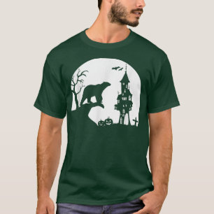 Polar Bear Silhouette Moon Funny Halloween Kostüm T-Shirt