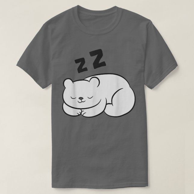 Polar Bear Sleeping Tired Arctic Ice Bear T-Shirt (Design vorne)