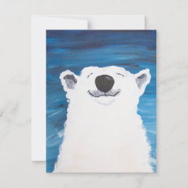Polar Bear Smile Holiday Card Feiertagskarte