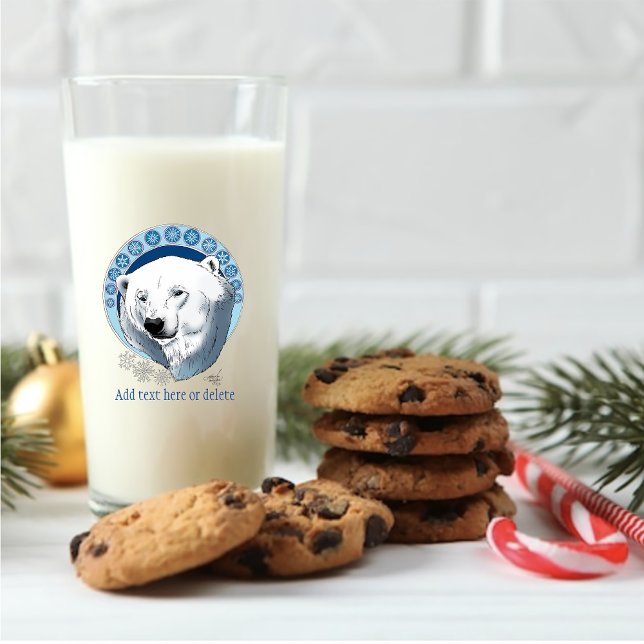 Polar Bear Snowflakes Art Nouveau Glas (Von Creator hochgeladen)