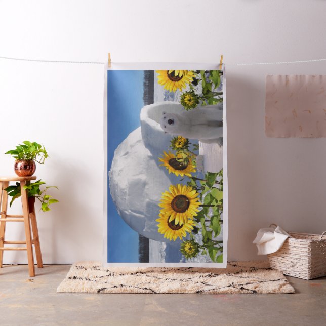 Polar Bear Sonnenblumenstoff Stoff (Beispiel)