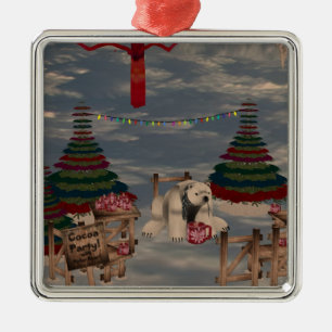 Polar Bear Square Ornament