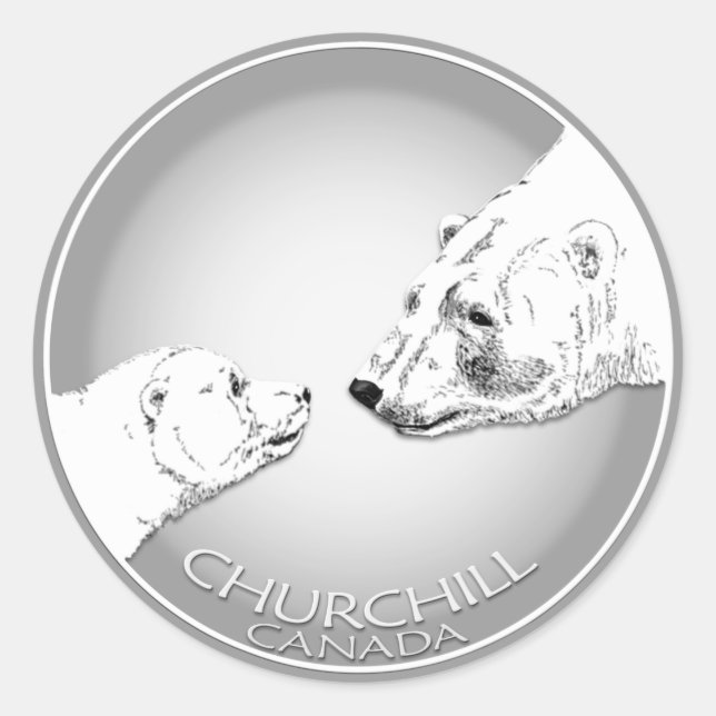 Polar Bear Stickers Churchill Canada Bärenaufklebe (Vorderseite)