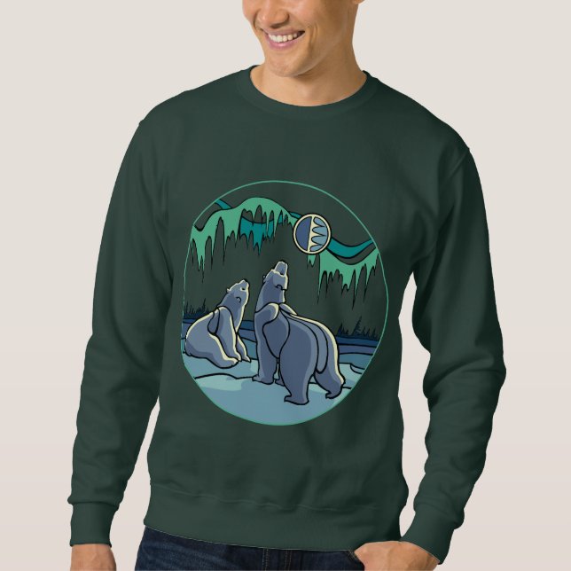 Polar Bear Sweatshirt Wildlife Art Unisex Shirt (Vorderseite)