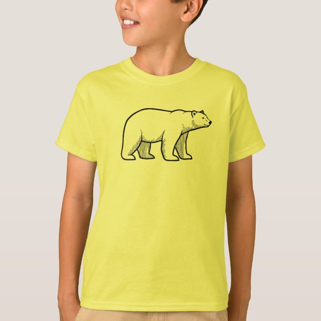 Polar Bear T-Shirt – Minimalist Animal design (Vorderseite)