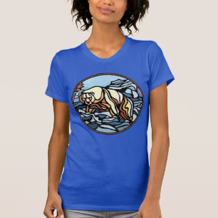 Polar Bear T - Shirt Women's Native Bear Art Shirt