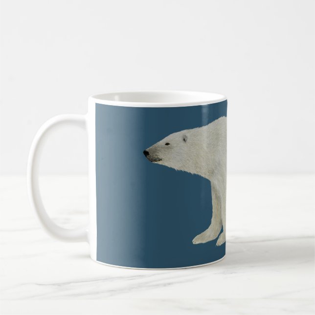 Polar Bear Tasse auf tiefblau (Links)