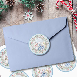 Polar Bear Trio Weihnachtskranz Runder Aufkleber