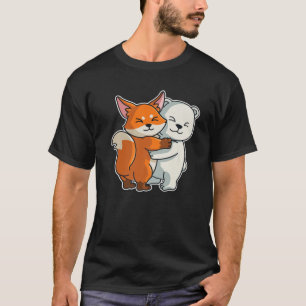 Polar Bear und Fox Niedliche Tiere für weibliche T T-Shirt