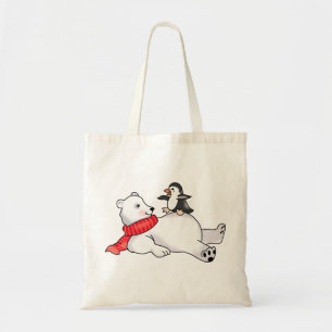 Polar Bear und Pinguin Tragetasche