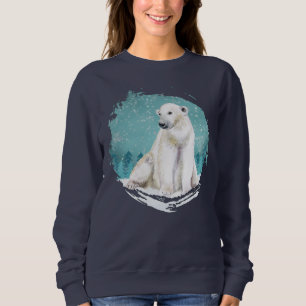 Polar Bear und Stars Sweatshirt