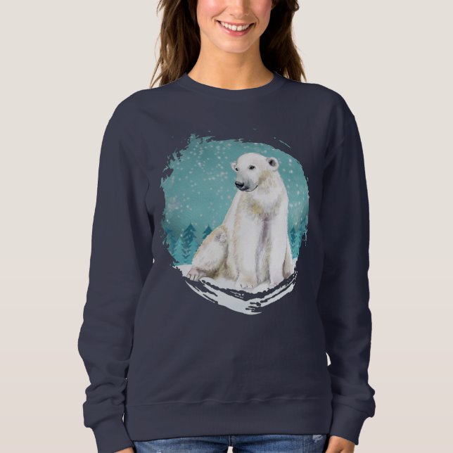 Polar Bear und Stars Sweatshirt (Vorderseite)