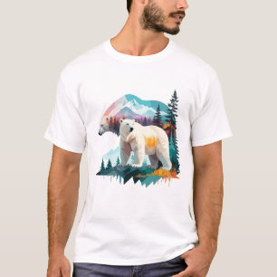 Polar Bear Vector Art Animal Majestic Nature Wild T-Shirt