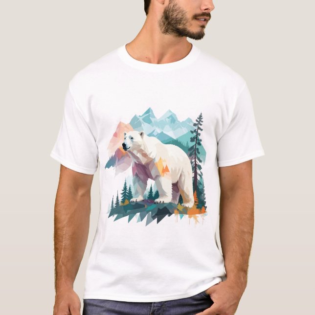 Polar Bear Vector Art Animal Majestic Nature Wild T-Shirt (Vorderseite)