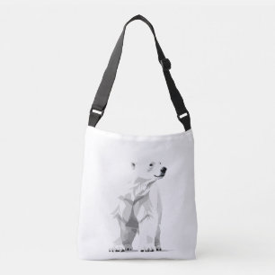 Polar Bear Vector Graphic Art Portrait Animal Wild Tragetaschen Mit Langen Trägern
