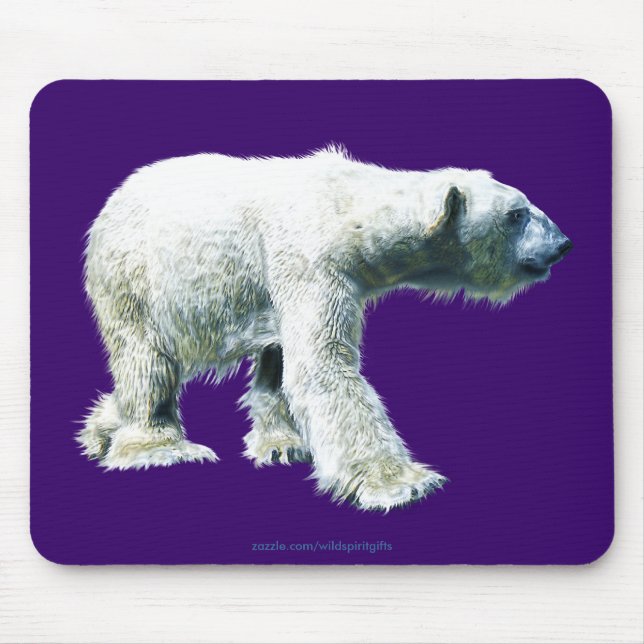 POLAR BEAR Walking Wildlife Mousepad (Vorne)