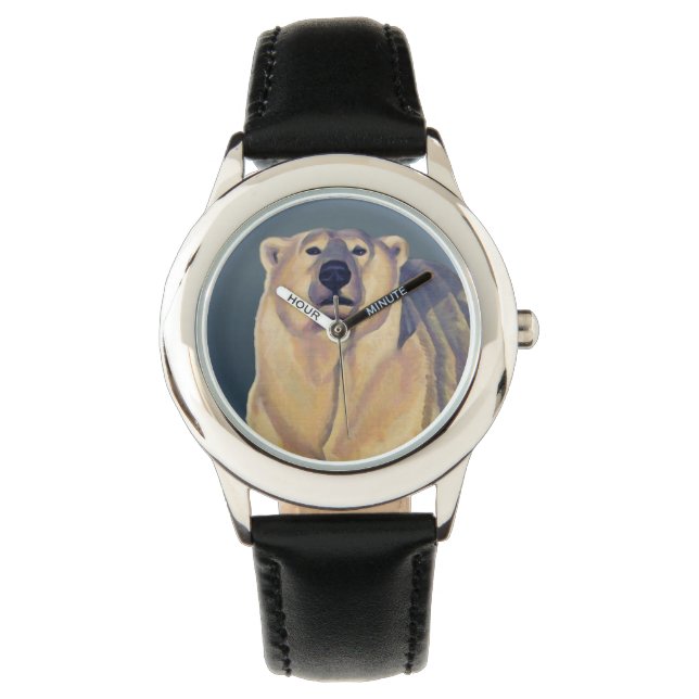 Polar Bear Watch Kid's Wildlife Bären Wrist Watch Armbanduhr (Vorderseite)