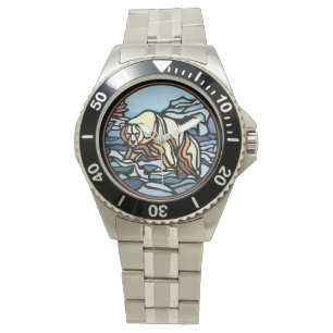 Polar Bear Watch Native Art Bear Armbanduhr