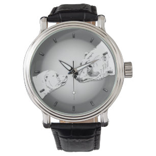 Polar Bear Watch Wildlife Art Bär Armbanduhr