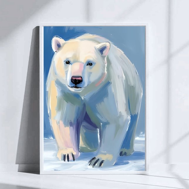 Polar Bear | Watercolor Winter Animal Painting Poster (Von Creator hochgeladen)