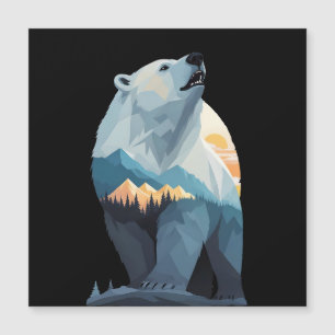 Polar Bear Wear Hoodie Funny Cool Animal Calm Magnetkarte