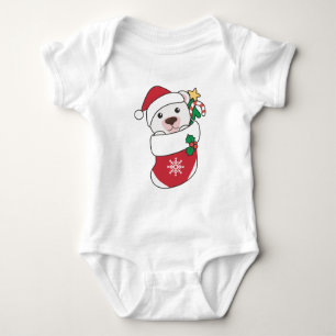 Polar Bear Weihnachtsschnee Wintertiere Polar Baby Strampler
