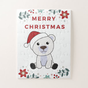 Polar Bear Weihnachtsschnee Wintertiere Polar Puzzle