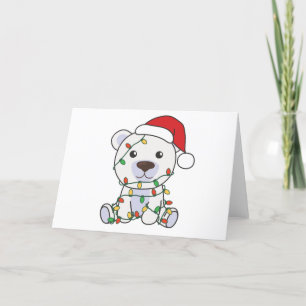 Polar Bear Weihnachtstiere Polar Bears Feiertagskarte