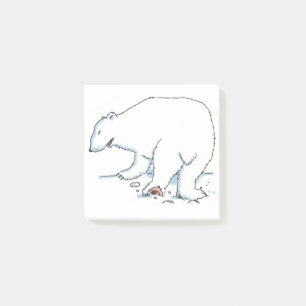 Polar Bear weiße Notizblöcke Post-it Klebezettel