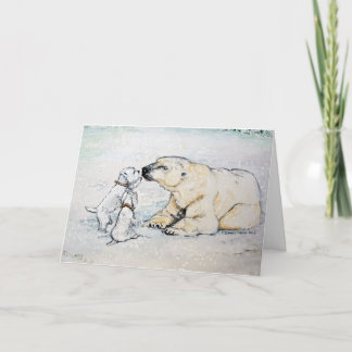 Polar Bear Westies Feiertagskarte