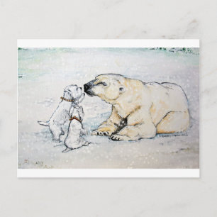 Polar Bear Westies Postkarte