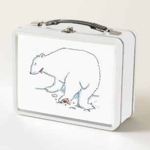 Polar Bear White Lunchbox