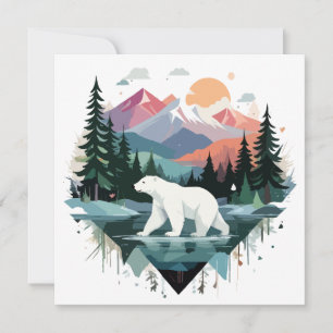 Polar Bear Wildlife Animal Nature Outdoor Forest Karte
