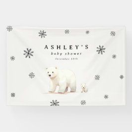 Polar Bear Winter Baby Dusche Banner