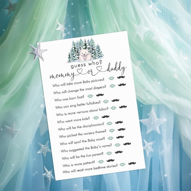 Polar Bear Winter Baby Dusche "raten Sie, wer" Spi (Von Creator hochgeladen)