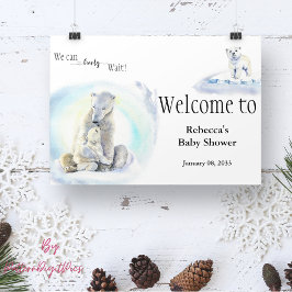 Polar Bear Winter Baby Dusche Willkommen Banner