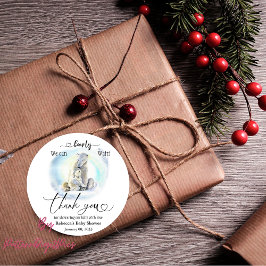 Polar Bear Winter Bearly Wait Baby Dusche Gefallen Runder Aufkleber