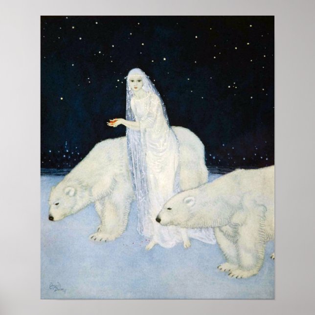 Polar Bear Winter Magic Poster Print Edmund Dulac (Vorne)
