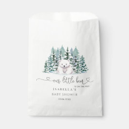 Polar Bear Winter Woodland Minimalistisch Babydusc Geschenktütchen