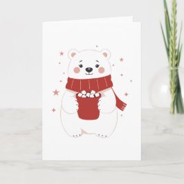 Polar Bear with Cocoa Karte