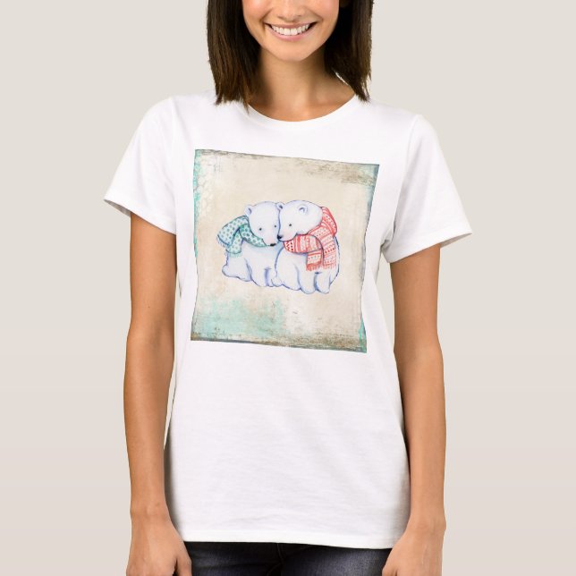 Polar Bear Women's Bella+Leinwand Flowy Circle Top (Vorderseite)