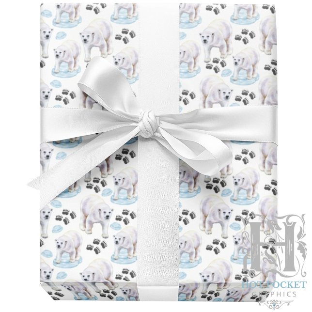 Polar Bear Wrapping Paper Geschenkpapier (Von Creator hochgeladen)