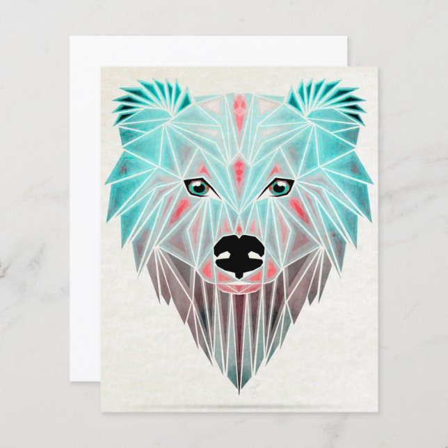 Polar Bear Zeichnend Kunst | Großes Geschenk (Vorne/Hinten)